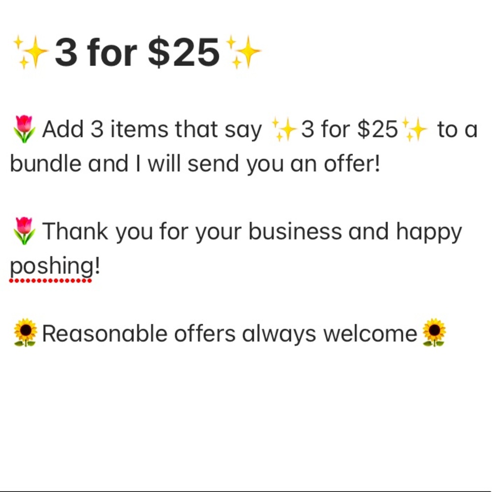 ✨✨Lots of 3 for $25✨✨ deals!!!